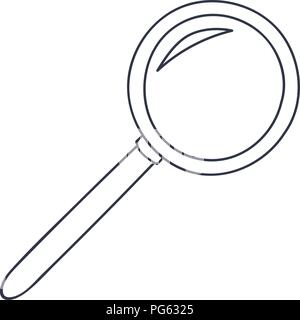 Lupe. Doodle Style schwarz und weiß Abbildung: Stock Vektor