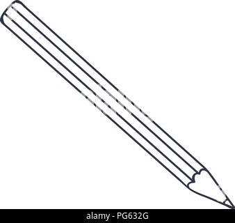 Bleistift. Doodle Style schwarz und weiß Abbildung: Stock Vektor