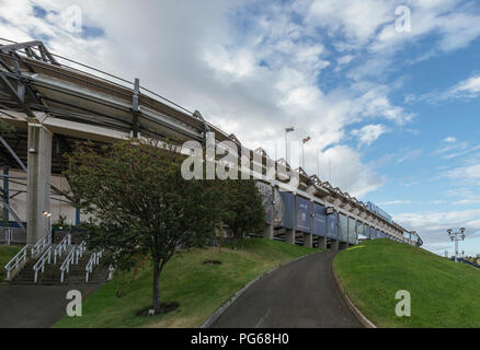 Murrayfield Stadium ist die Heimat der Schottland Rugby-nationalmannschaft in Edinburgh, Schottland, Großbritannien Stockfoto