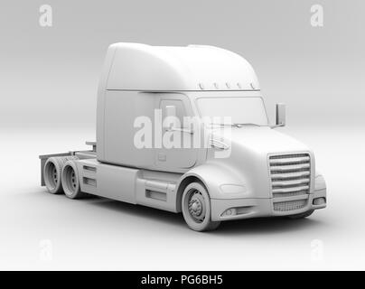Ton Rendering der Brennstoffzelle amerikanischer Truck. 3D-Bild. Stockfoto