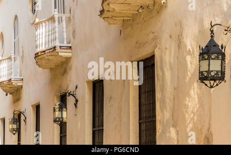 Eine typische Ansicht in Cartagena in Kolumbien. Stockfoto