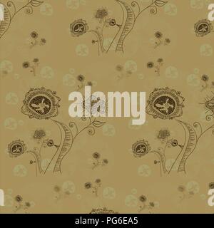 Vector flower Pattern mit derselben Elemente Stock Vektor