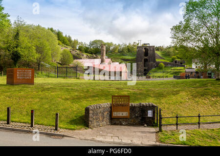 Den Eingang am Blaenavon Eisenhütten, jetzt ein Museum und UNESCO-Weltkulturerbe in Blaenavon, Gwent, Wales, Großbritannien Stockfoto