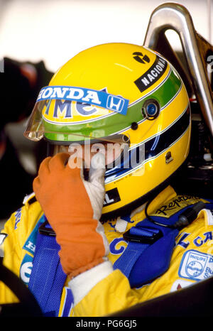 Ayrton Senna. Grand Prix von Österreich 1987 Stockfoto