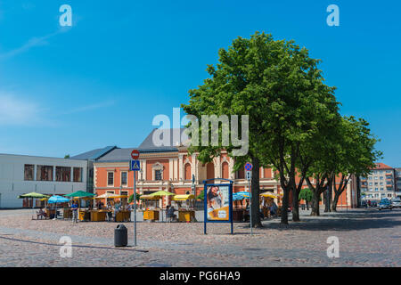 Markt Tag, Marktstände, Stadtzentrum, Klaipeda, Kurische Haff, Litauen, Osteuropa Stockfoto