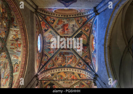 Interieur von Arezzo Dom (Kathedrale dei Santi Pietro e Donato) Stockfoto