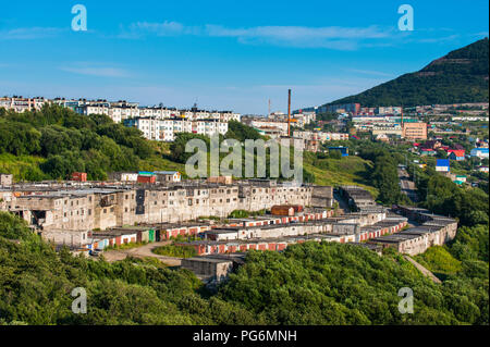 Blick über Kathmandu, Kamtschatka, Russland Stockfoto