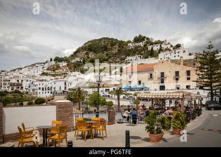 Blick auf die Altstadt von Nerja, Spanien Stockfoto