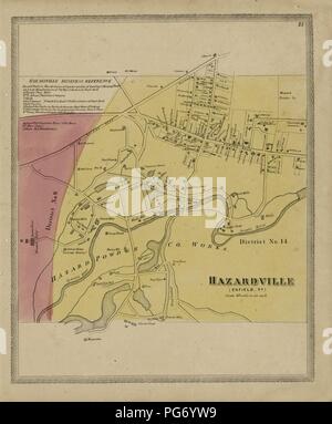 Atlas von Hartford und Tolland Grafschaften - mit einer Karte von Connecticut, von den tatsächlichen Erhebungen Stockfoto