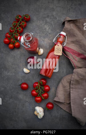 Hausgemachte Tomaten-ketchup Stockfoto