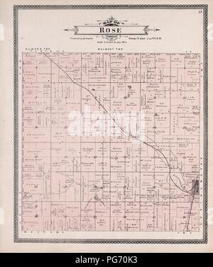 Atlas der Adams County, Wisconsin - mit Karten von Dörfern, Städten und Gemeinden der Grafschaft, Karten und der Vereinigten Staaten. Stockfoto