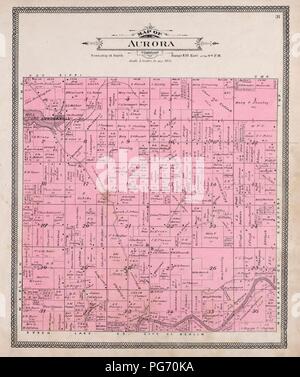 Atlas der Adams County, Wisconsin - mit Karten von Dörfern, Städten und Gemeinden der Grafschaft, Karten und der Vereinigten Staaten. Stockfoto