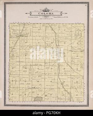 Atlas der Adams County, Wisconsin - mit Karten von Dörfern, Städten und Gemeinden der Grafschaft, Karten und der Vereinigten Staaten. Stockfoto