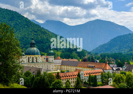 Deutschland, Oberbayern, Ammergauer Alpen, Benediktinerabtei Ettal Stockfoto