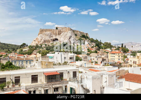 Griechenland, Attika, Athen, Blick auf die Akropolis Stockfoto