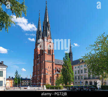 Der Dom von Uppsala (Uppsala domkyrka), Uppsala, Schweden Stockfoto