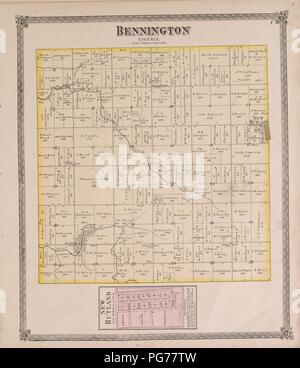 Atlas der Marshall Co. und der Staat Illinois - zu denen noch einen Atlas der Vereinigten Staaten, Karten der Hemisphären usw. usw. usw. Stockfoto