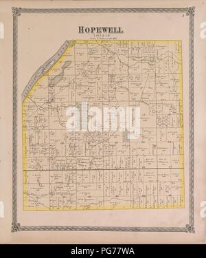 Atlas der Marshall Co. und der Staat Illinois - zu denen noch einen Atlas der Vereinigten Staaten, Karten der Hemisphären usw. usw. usw. Stockfoto