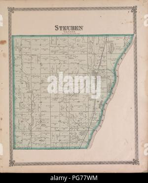 Atlas der Marshall Co. und der Staat Illinois - zu denen noch einen Atlas der Vereinigten Staaten, Karten der Hemisphären usw. usw. usw. Stockfoto