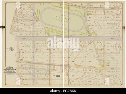 Atlas der Brooklyn Borough von New York City - ursprünglich Könige Co., abgeschlossen in 3 Bänden - auf amtliche Karten und Pläne auf Datei in den verschiedenen Stadt Büros an der kommunalen Basis Stockfoto