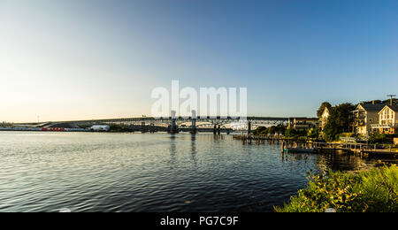 Gold Star Memorial Bridge New London, Connecticut, USA Stockfoto