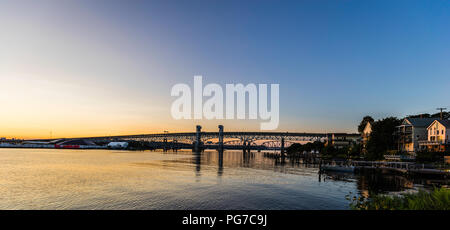 Gold Star Memorial Bridge New London, Connecticut, USA Stockfoto