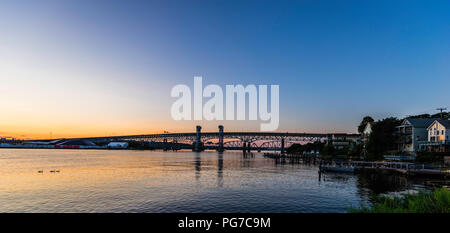 Gold Star Memorial Bridge New London, Connecticut, USA Stockfoto