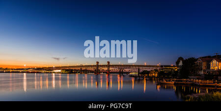 Gold Star Memorial Bridge New London, Connecticut, USA Stockfoto