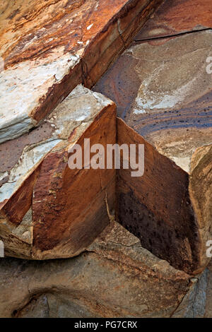Details von Mustern und Farben in Rock Stockfoto
