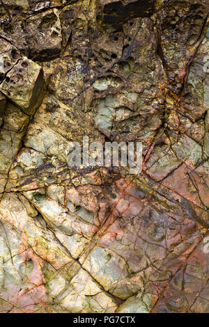 Details von Mustern und Farben in Rock Stockfoto