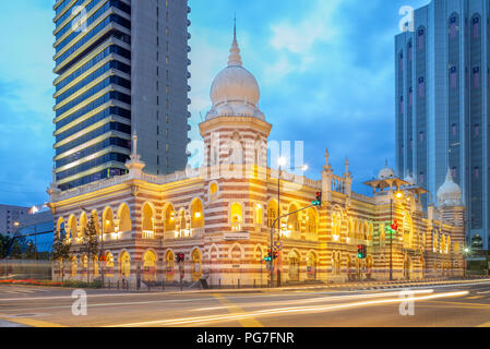 National Textile Museum in Kuala lumpur bei Nacht Stockfoto