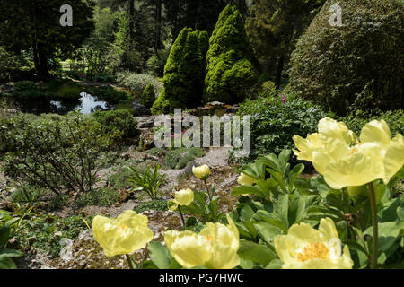 Parcevall Hall & Gardens, an Skyreholme in Bösingen, Yorkshire Dales, Großbritannien Stockfoto