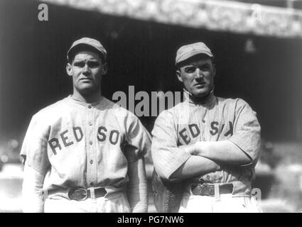 Hubert niederländische Leonard & Bill Carrigan, Boston AL (Baseball) 1916 Stockfoto