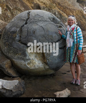 Die moeraki Boulders, South Canterbury, Neuseeland Stockfoto