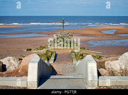 Rossall meer Abwehr Stockfoto