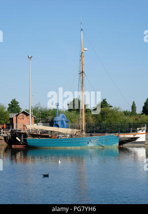 Bristol Channel pilot cutter Dolphin günstig bei Gloucester Docks im Südwesten von England Stockfoto