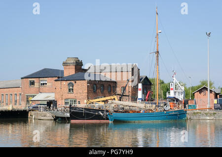 Bristol Channel pilot cutter Dolphin günstig bei Gloucester Docks im Südwesten von England Stockfoto