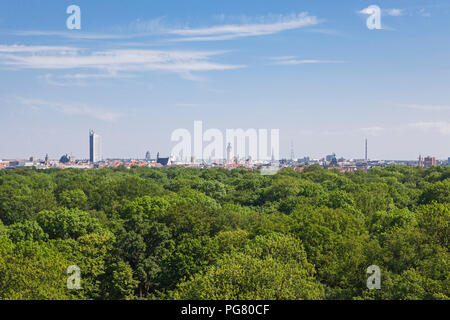 Deutschland, Leipzig, Blick auf die Stadt von Rosental Aussichtsturm Stockfoto