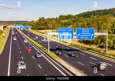 Deutschland, Baden-Württemberg, Leonberg, Autobahn A8 Stockfoto