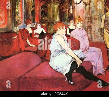 Au Salon de la Rue des Moulins - Henri de Toulouse-Lautrec. Stockfoto