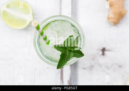 Lime mint Ingwer Limonade Stockfoto