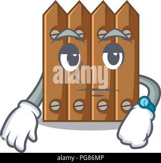 Warten Holzzaun Muster für Design Cartoon Stock Vektor