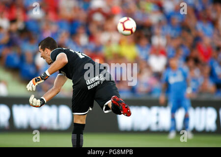 David Soria von Getafe während der spanischen Liga, der Primera División, Fußballspiel zwischen Getafe und Eibar am 24. August 2018 Coliseum Alfonso Perez Stadion in Madrid, Spanien. 24 Aug, 2018. Quelle: AFP 7/ZUMA Draht/Alamy leben Nachrichten Stockfoto