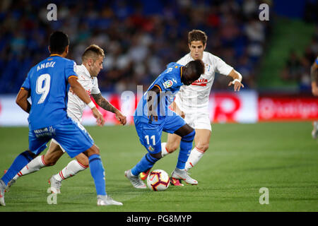 Amath von Getafe während der spanischen Liga, der Primera División, Fußballspiel zwischen Getafe und Eibar am 24. August 2018 Coliseum Alfonso Perez Stadion in Madrid, Spanien. 24 Aug, 2018. Quelle: AFP 7/ZUMA Draht/Alamy leben Nachrichten Stockfoto