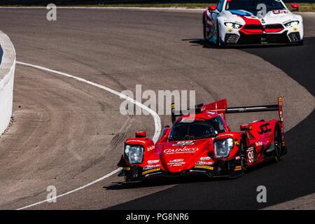 Bowmanville, KÖNNEN., 08. Jul 2018. 8. Juli 2018. Die Zahl 99 ORECA LMP2, angetrieben durch das Team von Misha Goikhberg und Stephen Simpson, in dem Prototyp Serie, betritt die geschwungenen rechts abbiegen 1 am 08 Juli, 2018 Canadian Tire Motorsport Park während der Mobil1 Sportwagen Grand Prix Wochenende. Credit: Victor Biro/ZUMA Draht/Alamy leben Nachrichten Stockfoto