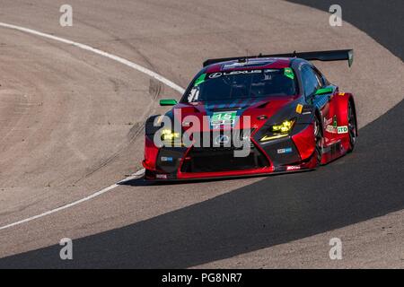 Bowmanville, KÖNNEN., 08. Jul 2018. 8. Juli 2018. Die Zahl 15 Lexus RC F GT3, angetrieben durch das Team von Jack Hawksworth und David Heinemeier Hansson, in der GT Daytona Serie, betritt die geschwungenen rechts abbiegen 1 am 08 Juli, 2018 Canadian Tire Motorsport Park während der Mobil1 Sportwagen Grand Prix Wochenende. Credit: Victor Biro/ZUMA Draht/Alamy leben Nachrichten Stockfoto