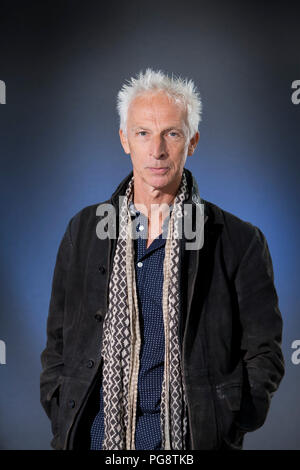 Edinburgh, Großbritannien. 25 August, 2018. Rupert Thomson, der englische Schriftsteller von Belletristik und Sachbuch. Dargestellt an der Edinburgh International Book Festival. Edinburgh, Schottland. Bild von Gary Doak/Alamy leben Nachrichten Stockfoto