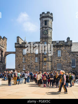 Der königliche Palast, in Crown Square, Edinburgh Castle, die Royal Apartments, die Residenz der später Stewart Monarchen waren. Stockfoto