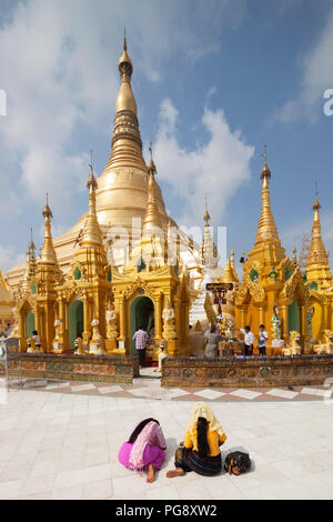 Shwedagon Pagode, Yangon, Myanmar, Asien Stockfoto