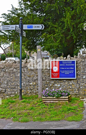 St Michael und alle Engel Kirche Colwinston - ein hübsches kleines Dorf gemeinschaft in der offenen Landschaft in der Nähe von Cowbridge in das Tal von Glamorgan, Wales Stockfoto